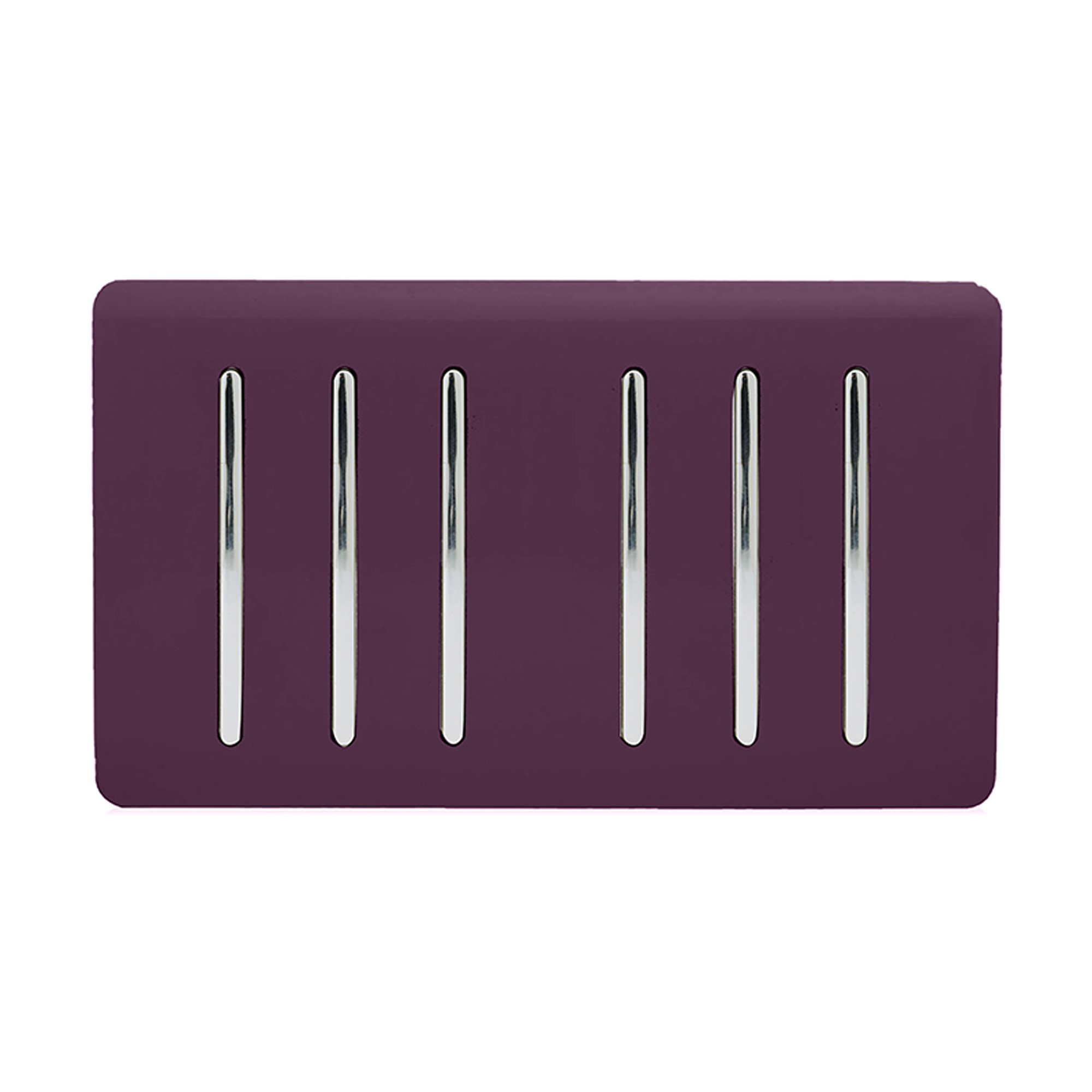 ART-SS66PL  6 Gang 2 Way 10 Amp Rocker Twin Plate Plum